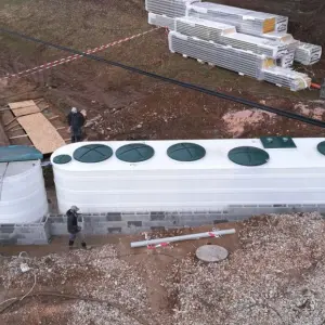 Oval shape wastewater treatment plants Aquatec VFL