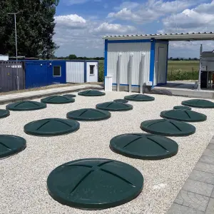 Oval shape wastewater treatment plants Aquatec VFL